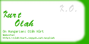 kurt olah business card